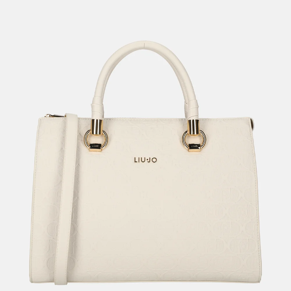 Liu Jo handtas logo M satchel true champagne 021578 Ecru